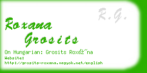 roxana grosits business card